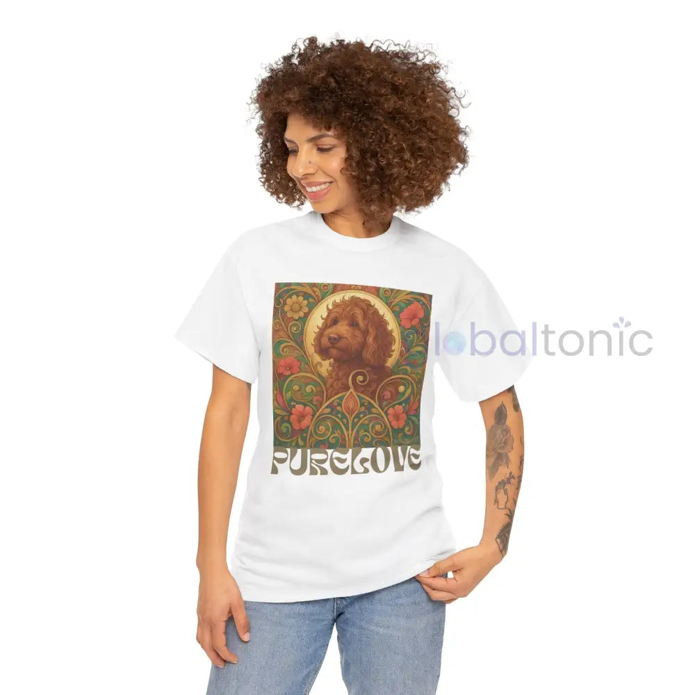 Red Cavapoo (Cavoodle) Vintage Graphic T-Shirt – Unisex Cotton Tee for Dog Lovers T-Shirt