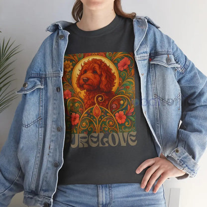 Red Cavapoo (Cavoodle) Vintage Graphic T-Shirt – Unisex Cotton Tee for Dog Lovers T-Shirt