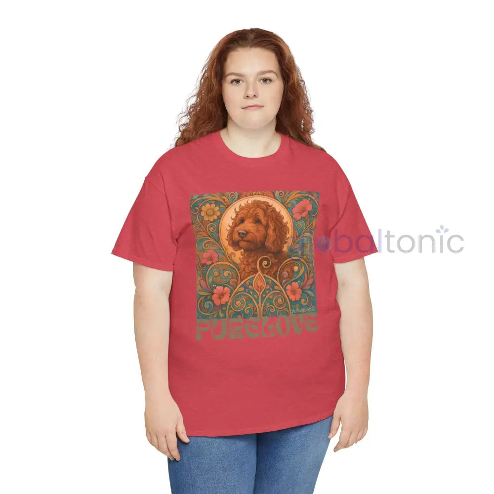 Red Cavapoo (Cavoodle) Vintage Graphic T-Shirt – Unisex Cotton Tee for Dog Lovers T-Shirt