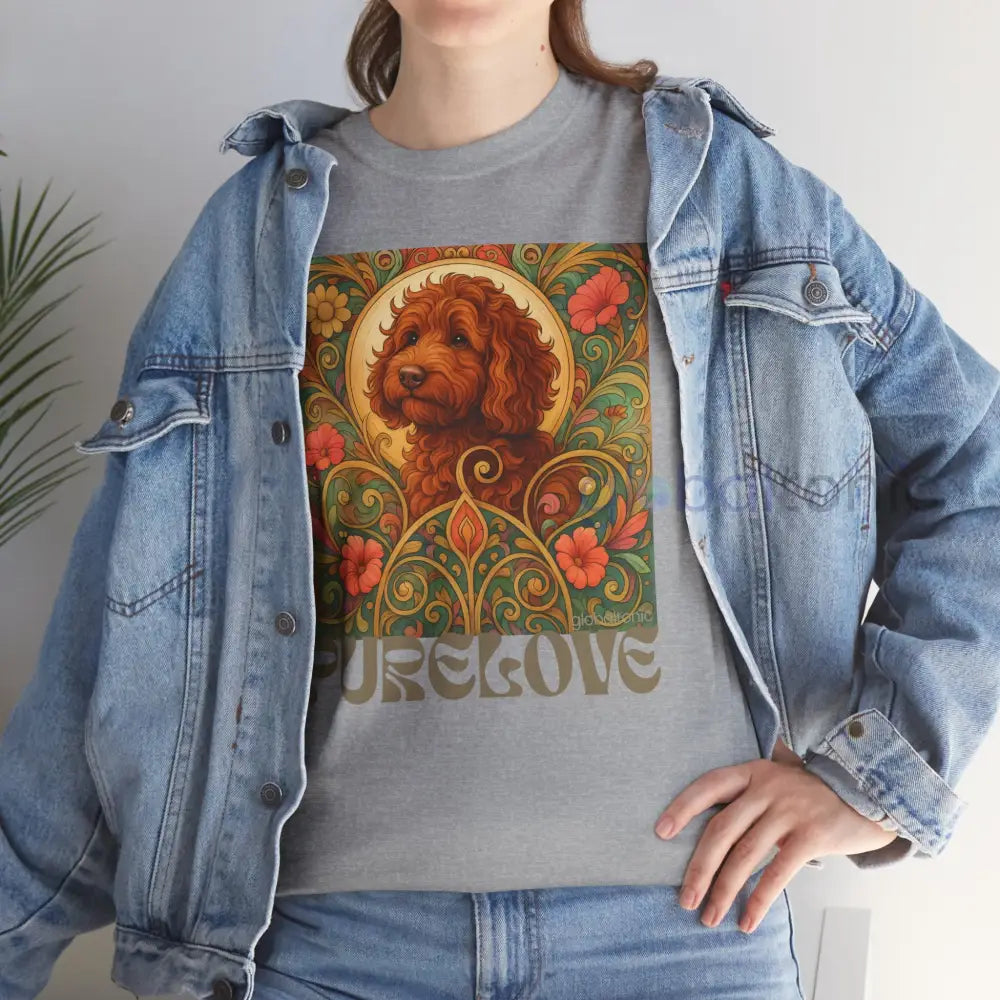 Red Cavapoo (Cavoodle) Vintage Graphic T-Shirt – Unisex Cotton Tee for Dog Lovers T-Shirt