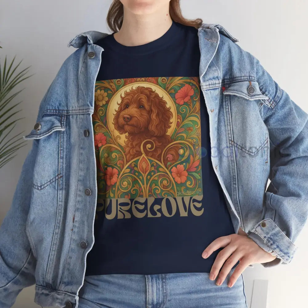 Red Cavapoo (Cavoodle) Vintage Graphic T-Shirt – Unisex Cotton Tee for Dog Lovers T-Shirt