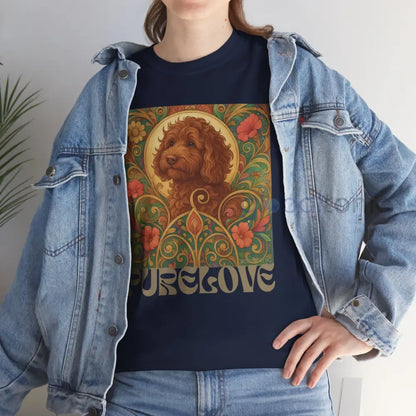 Red Cavapoo (Cavoodle) Vintage Graphic T-Shirt – Unisex Cotton Tee for Dog Lovers T-Shirt