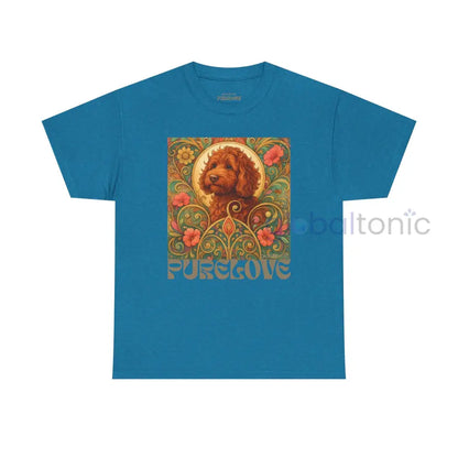 Red Cavapoo (Cavoodle) Vintage Graphic T-Shirt – Unisex Cotton Tee for Dog Lovers Antique Sapphire / S T-Shirt