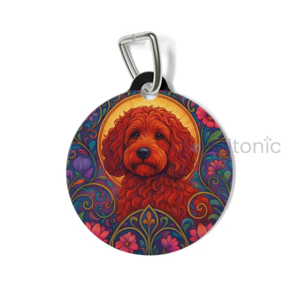 Red Cockapoo (Spoodle) Dog Tag - Vintage Design Gift for Dog Lovers & Pet Owners 1’’ Pets
