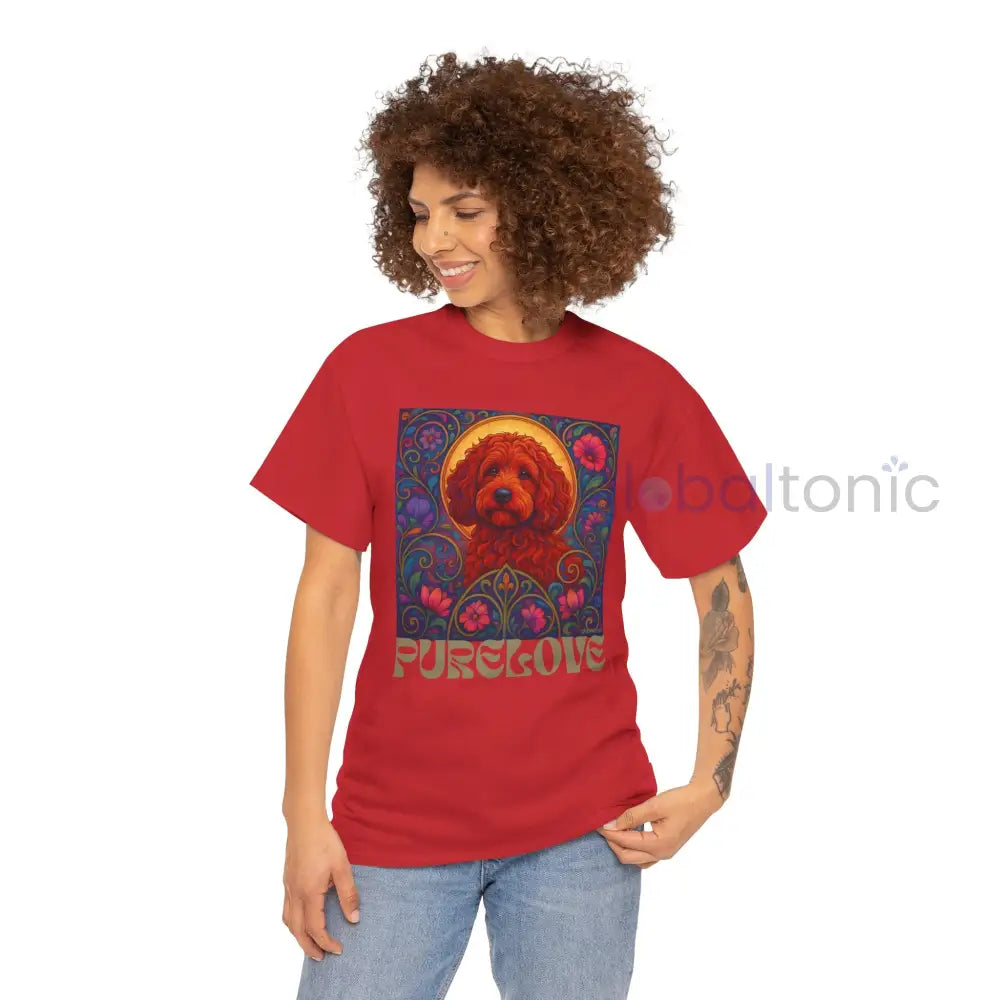 Red Cockapoo (Spoodle) Vintage Graphic T-Shirt – Unisex Cotton Tee for Dog Lovers T-Shirt