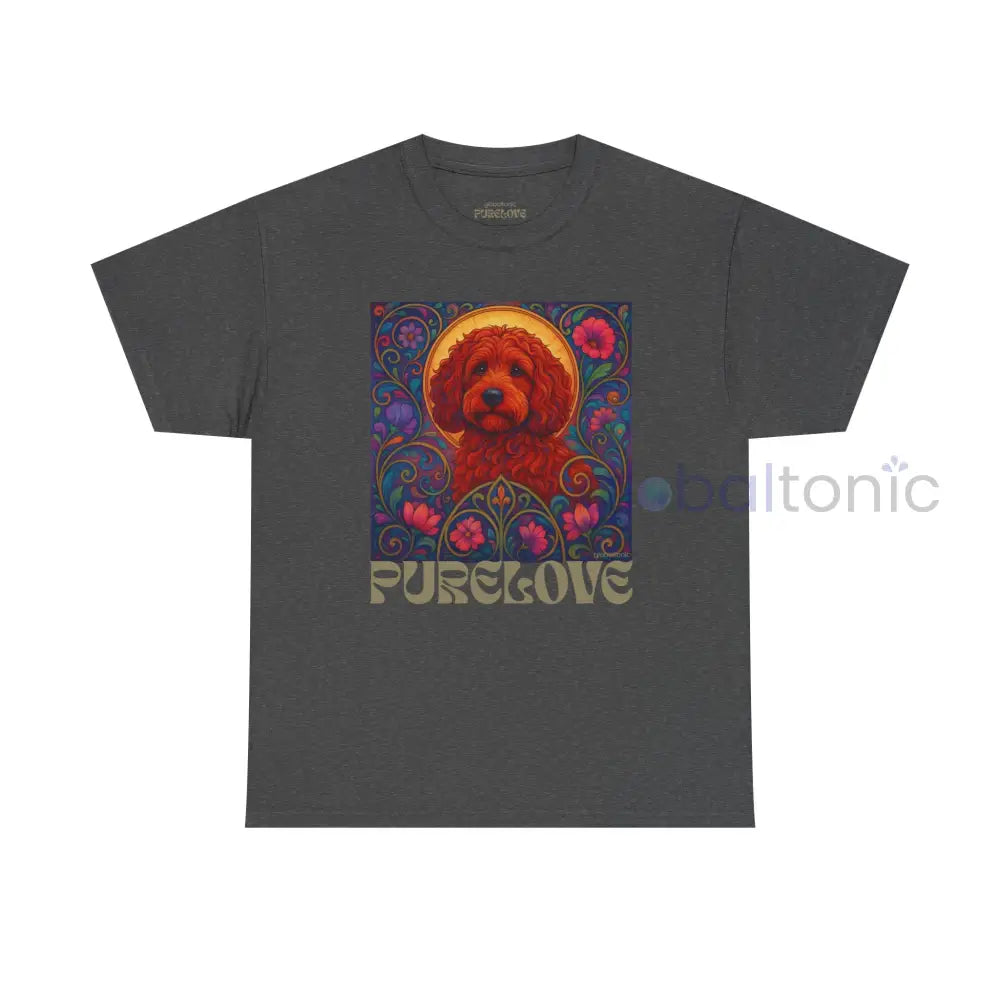 Red Cockapoo (Spoodle) Vintage Graphic T-Shirt – Unisex Cotton Tee for Dog Lovers Dark Heather / S T-Shirt