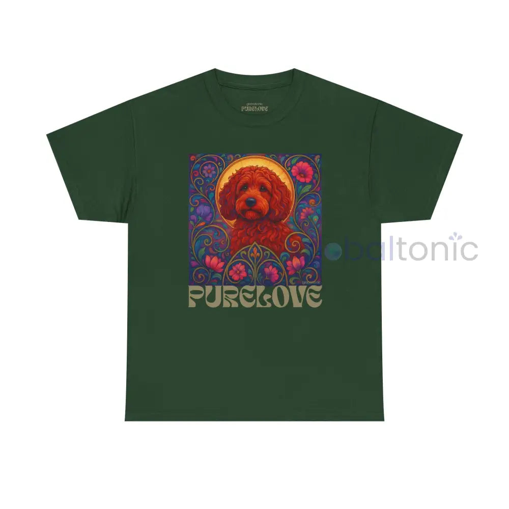 Red Cockapoo (Spoodle) Vintage Graphic T-Shirt – Unisex Cotton Tee for Dog Lovers Forest Green / S T-Shirt