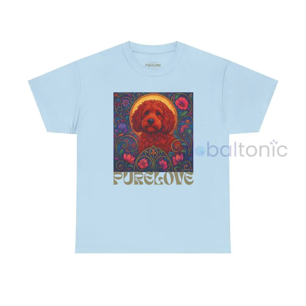 Red Cockapoo (Spoodle) Vintage Graphic T-Shirt – Unisex Cotton Tee for Dog Lovers Light Blue / S T-Shirt
