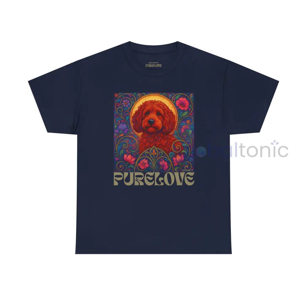 Red Cockapoo (Spoodle) Vintage Graphic T-Shirt – Unisex Cotton Tee for Dog Lovers Navy / S T-Shirt