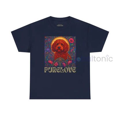 Red Cockapoo (Spoodle) Vintage Graphic T-Shirt – Unisex Cotton Tee for Dog Lovers Navy / S T-Shirt