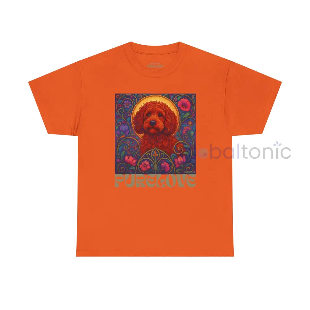Red Cockapoo (Spoodle) Vintage Graphic T-Shirt – Unisex Cotton Tee for Dog Lovers Orange / S T-Shirt