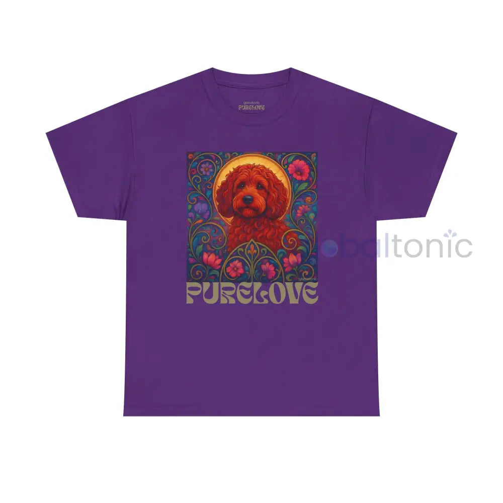 Red Cockapoo (Spoodle) Vintage Graphic T-Shirt – Unisex Cotton Tee for Dog Lovers Purple / S T-Shirt