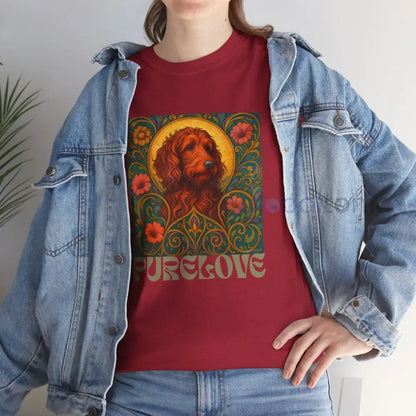 Red Goldendoodle (Groodle) Vintage Graphic T-Shirt – Unisex Cotton Tee for Dog Lovers T-Shirt