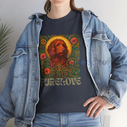 Red Goldendoodle (Groodle) Vintage Graphic T-Shirt – Unisex Cotton Tee for Dog Lovers T-Shirt