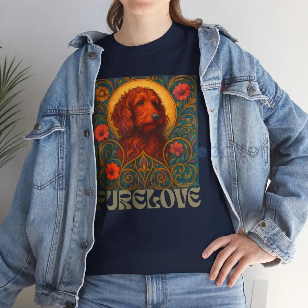 Red Goldendoodle (Groodle) Vintage Graphic T-Shirt – Unisex Cotton Tee for Dog Lovers T-Shirt