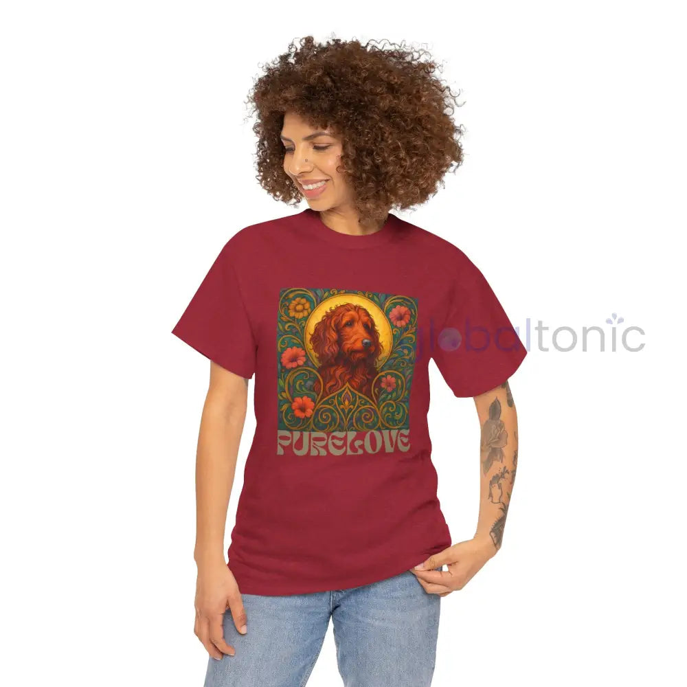 Red Goldendoodle (Groodle) Vintage Graphic T-Shirt – Unisex Cotton Tee for Dog Lovers T-Shirt