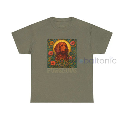 Red Goldendoodle (Groodle) Vintage Graphic T-Shirt – Unisex Cotton Tee for Dog Lovers Heather Military Green / S T-Shirt