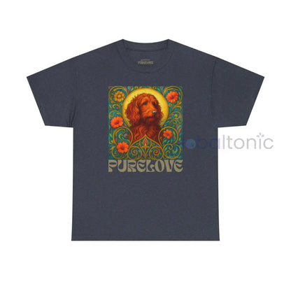 Red Goldendoodle (Groodle) Vintage Graphic T-Shirt – Unisex Cotton Tee for Dog Lovers Heather Navy / S T-Shirt