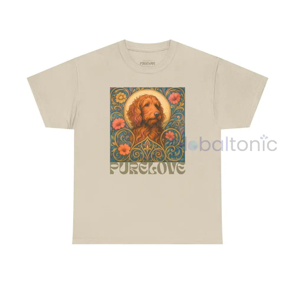 Red Goldendoodle (Groodle) Vintage Graphic T-Shirt – Unisex Cotton Tee for Dog Lovers Sand / S T-Shirt