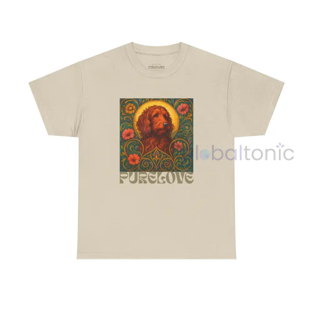 Red Goldendoodle (Groodle) Vintage Graphic T-Shirt – Unisex Cotton Tee for Dog Lovers Sand / S T-Shirt