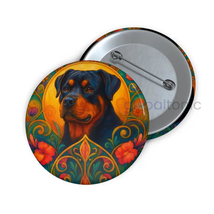 Rottweiler Dog Pin Button - Vintage Design Gift for Dog Lovers & Pet Owners 2.25’’ Accessories