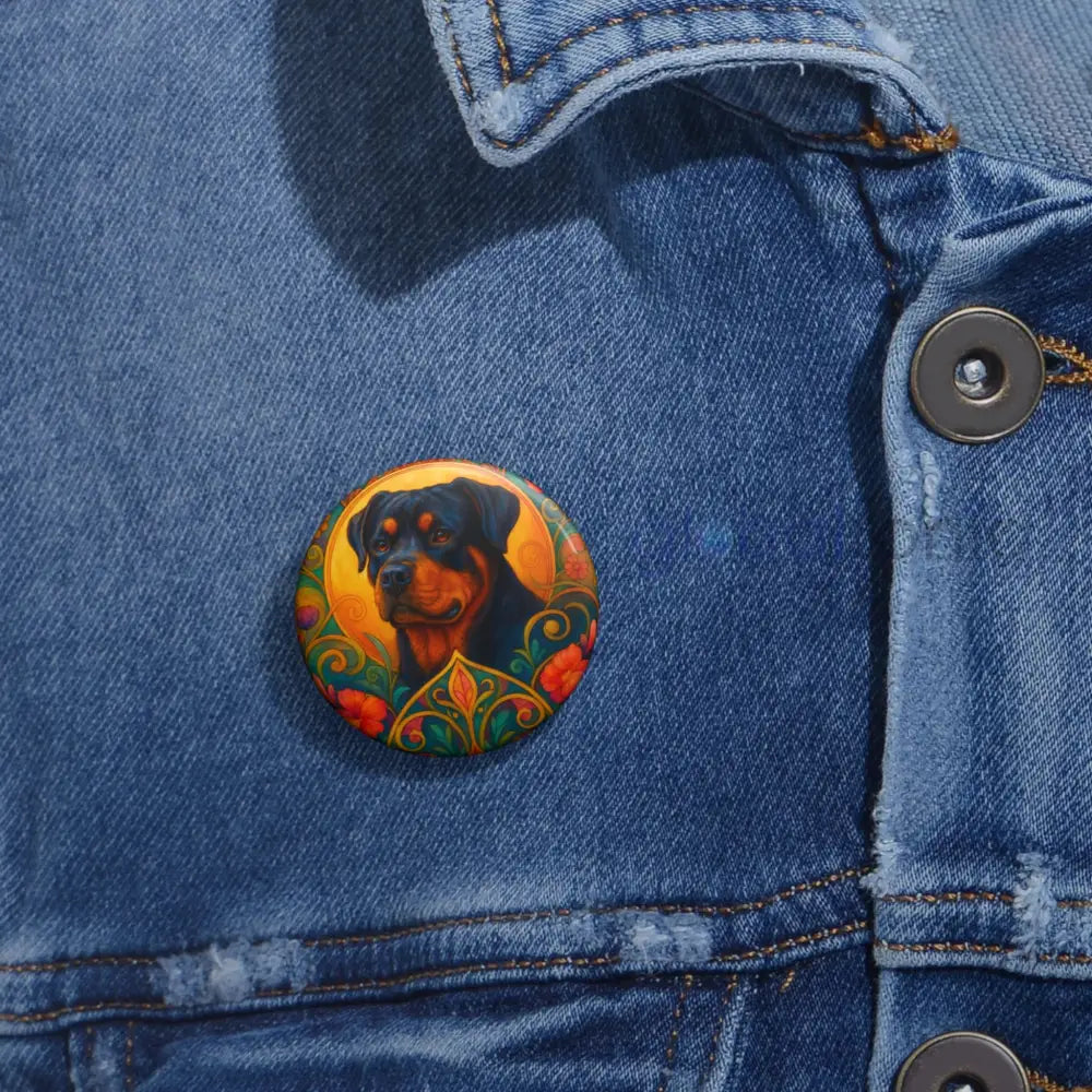 Rottweiler Dog Pin Button - Vintage Design Gift for Dog Lovers & Pet Owners Accessories