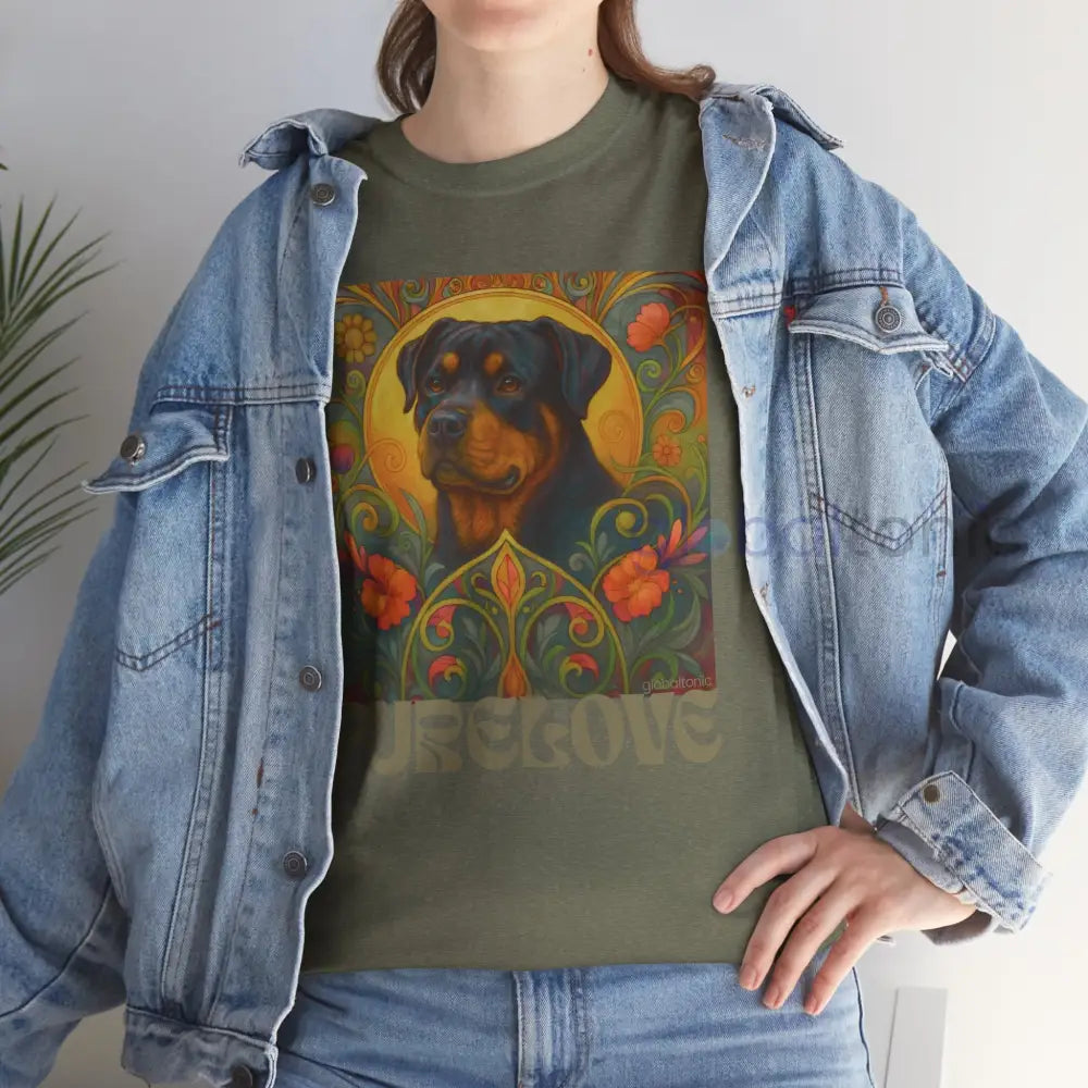 Rottweiler Vintage Graphic T-Shirt – Unisex Cotton Tee for Dog Lovers T-Shirt