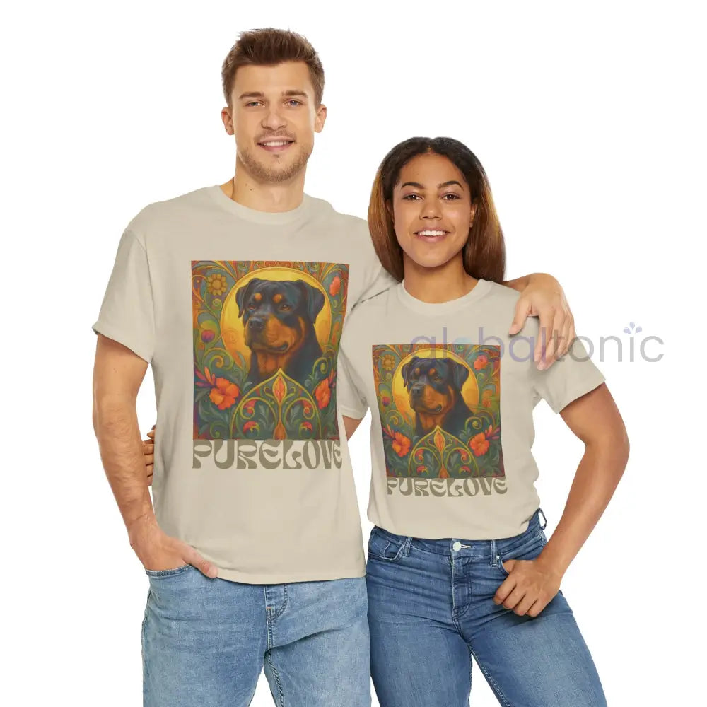 Rottweiler Vintage Graphic T-Shirt – Unisex Cotton Tee for Dog Lovers T-Shirt