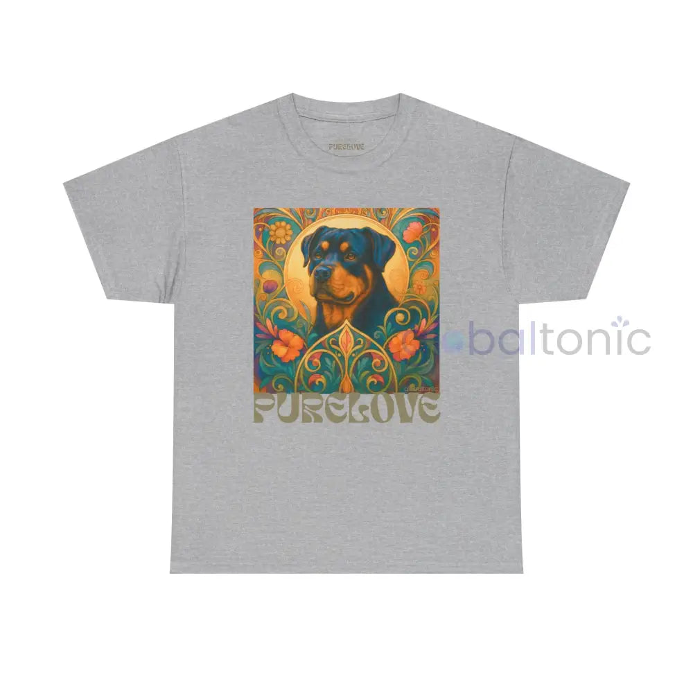 Rottweiler Vintage Graphic T-Shirt – Unisex Cotton Tee for Dog Lovers Sport Grey / S T-Shirt