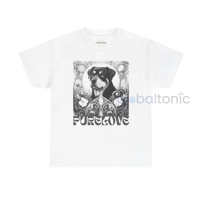 Rottweiler Vintage Unisex Cotton Tee for Dog Lovers (Black & White) T-Shirt