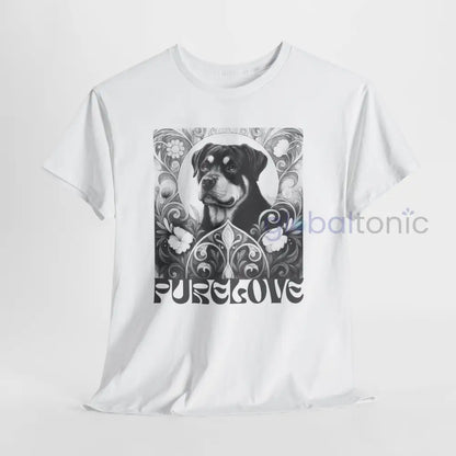 Rottweiler Vintage Unisex Cotton Tee for Dog Lovers (Black & White) T-Shirt