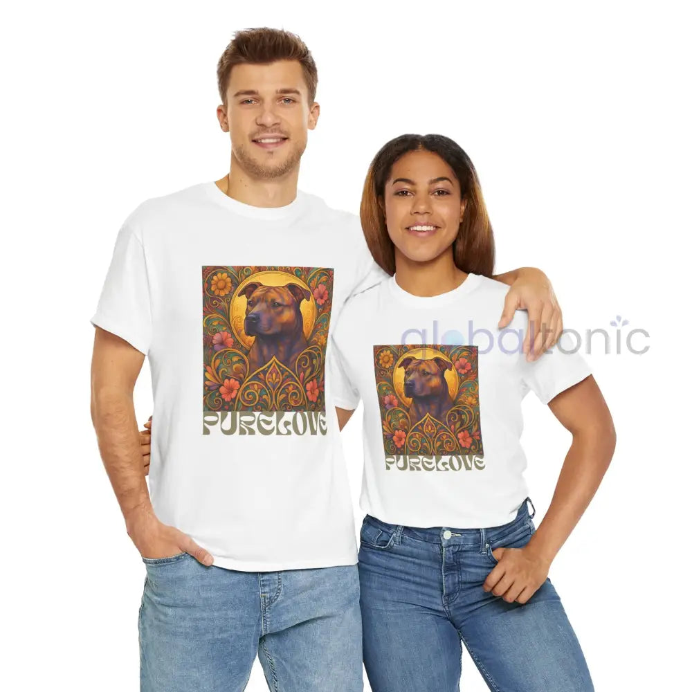 Staffy (Staffordshire) Brindle Bull Terrier Brindle Vintage Graphic T-Shirt – Unisex Cotton Tee for Dog Lovers T-Shirt