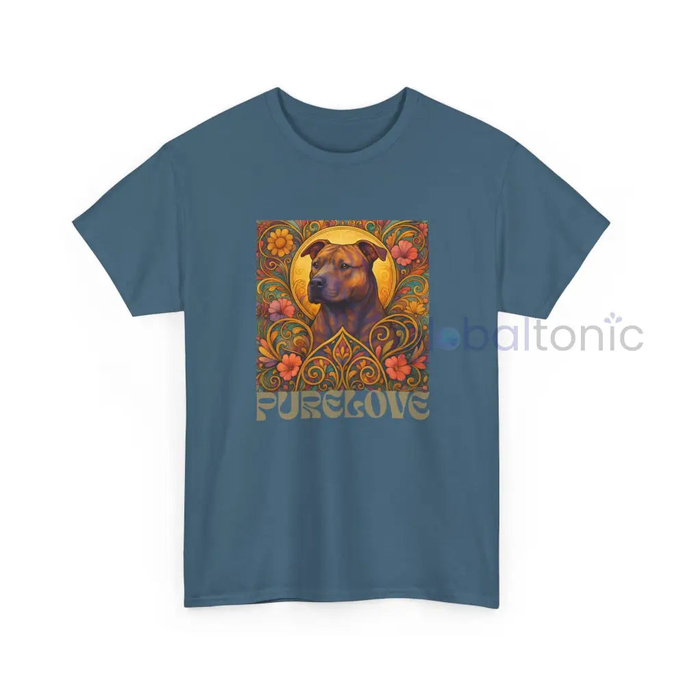 Staffy (Staffordshire) Brindle Bull Terrier Brindle Vintage Graphic T-Shirt – Unisex Cotton Tee for Dog Lovers T-Shirt