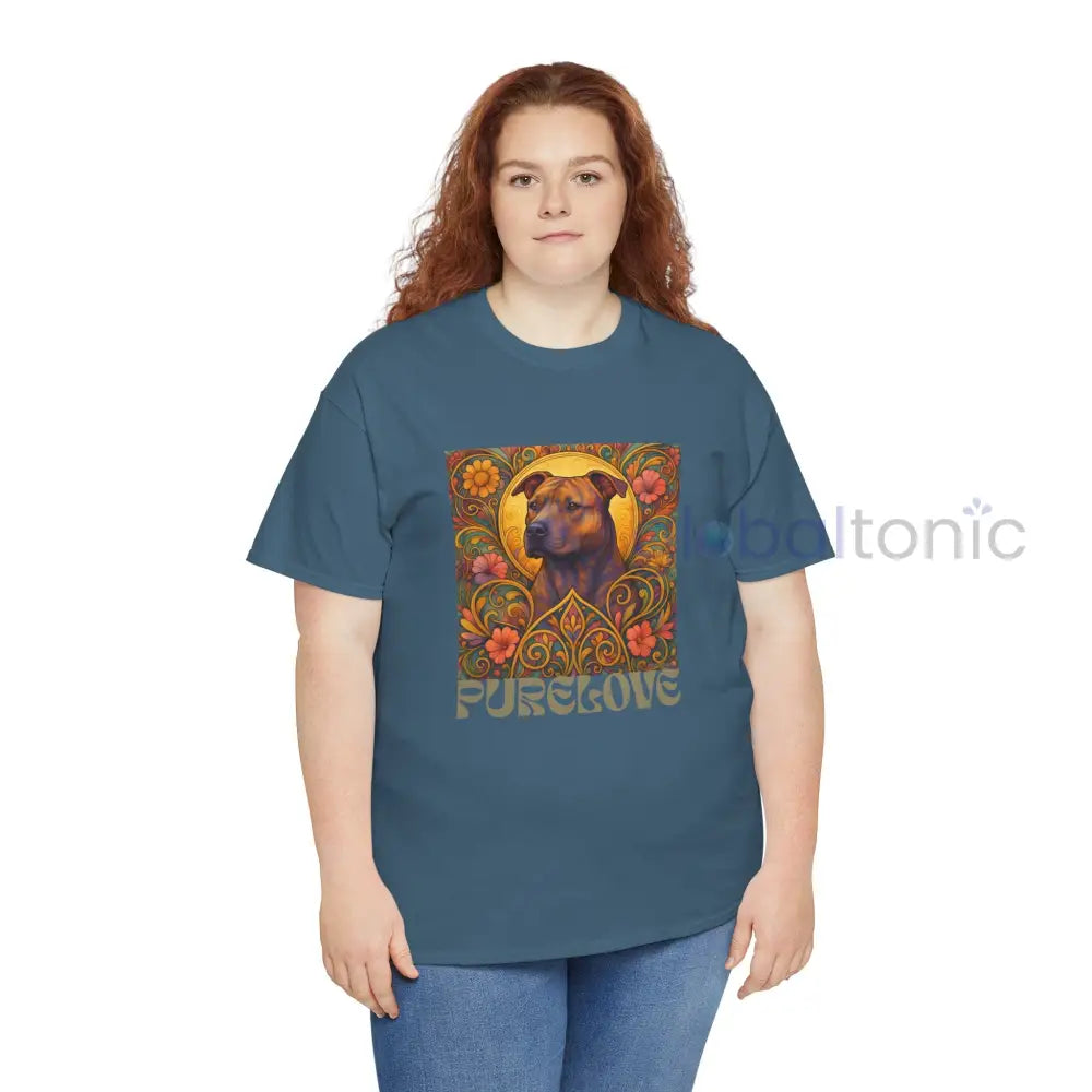 Staffy (Staffordshire) Brindle Bull Terrier Brindle Vintage Graphic T-Shirt – Unisex Cotton Tee for Dog Lovers T-Shirt