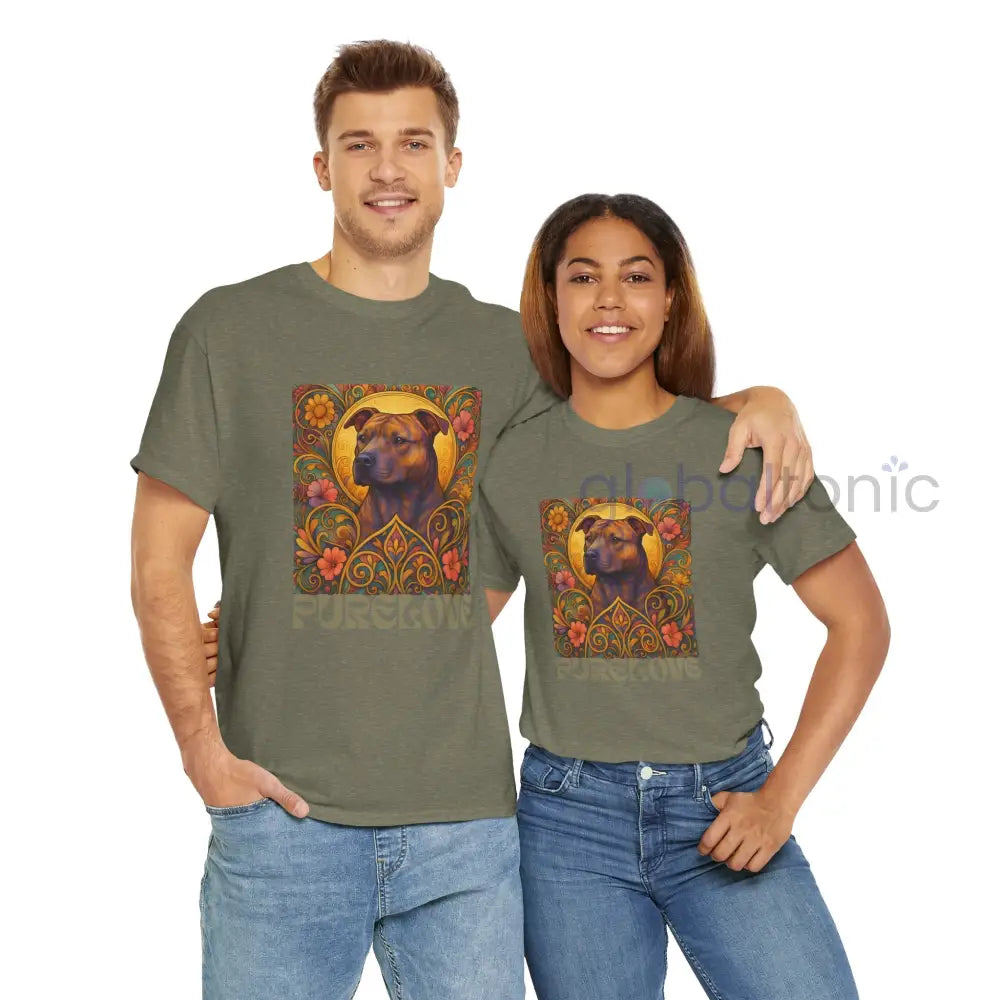 Staffy (Staffordshire) Brindle Bull Terrier Brindle Vintage Graphic T-Shirt – Unisex Cotton Tee for Dog Lovers T-Shirt