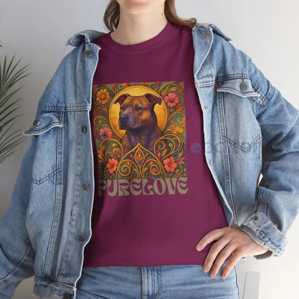 Staffy (Staffordshire) Brindle Bull Terrier Brindle Vintage Graphic T-Shirt – Unisex Cotton Tee for Dog Lovers T-Shirt