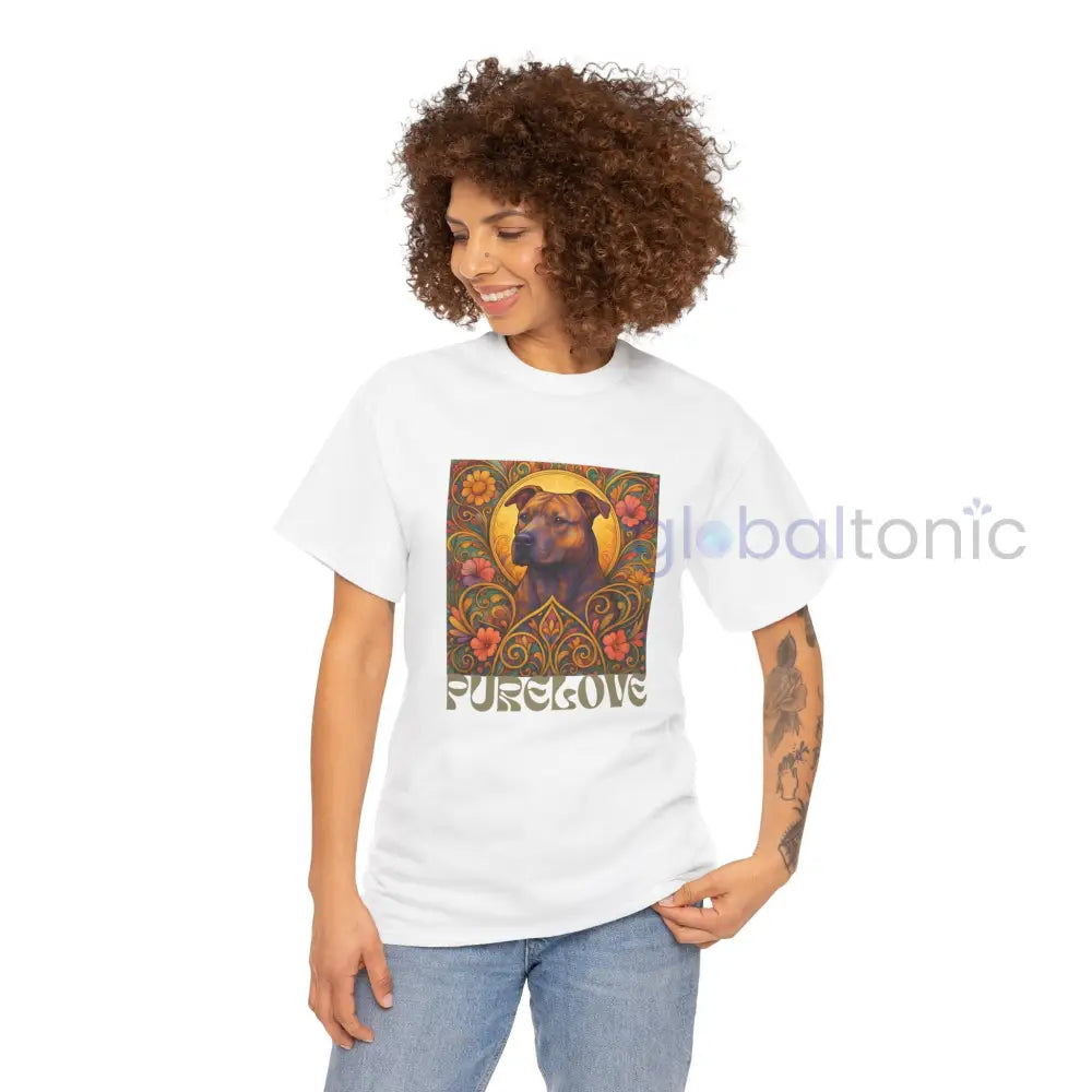 Staffy (Staffordshire) Brindle Bull Terrier Brindle Vintage Graphic T-Shirt – Unisex Cotton Tee for Dog Lovers T-Shirt