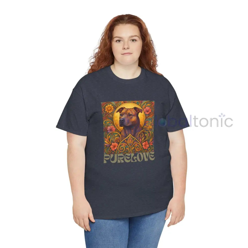 Staffy (Staffordshire) Brindle Bull Terrier Brindle Vintage Graphic T-Shirt – Unisex Cotton Tee for Dog Lovers T-Shirt