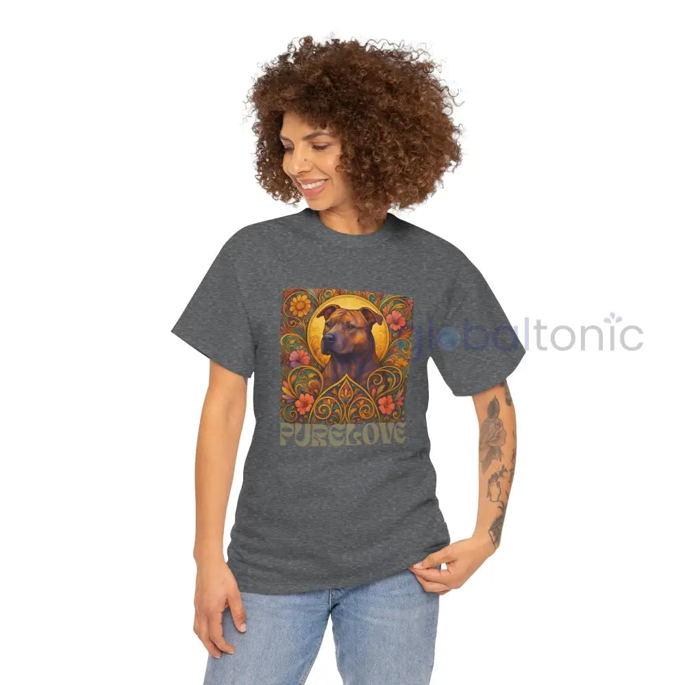 Staffy (Staffordshire) Brindle Bull Terrier Brindle Vintage Graphic T-Shirt – Unisex Cotton Tee for Dog Lovers T-Shirt