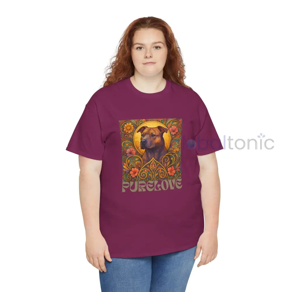Staffy (Staffordshire) Brindle Bull Terrier Brindle Vintage Graphic T-Shirt – Unisex Cotton Tee for Dog Lovers T-Shirt