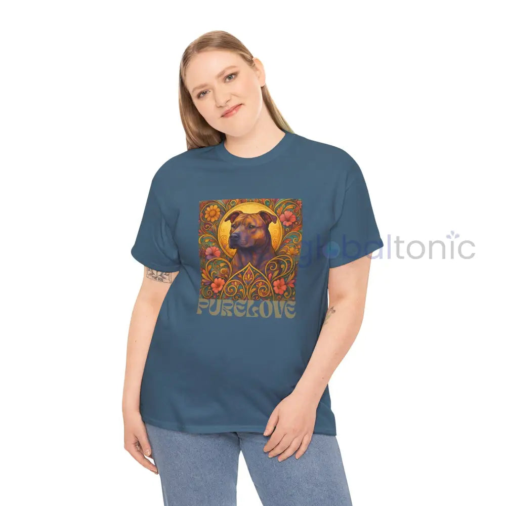 Staffy (Staffordshire) Brindle Bull Terrier Brindle Vintage Graphic T-Shirt – Unisex Cotton Tee for Dog Lovers T-Shirt