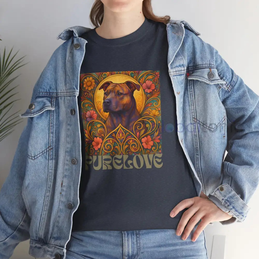Staffy (Staffordshire) Brindle Bull Terrier Brindle Vintage Graphic T-Shirt – Unisex Cotton Tee for Dog Lovers T-Shirt