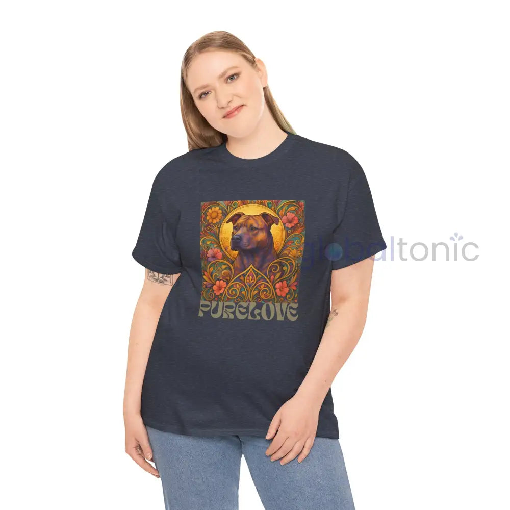 Staffy (Staffordshire) Brindle Bull Terrier Brindle Vintage Graphic T-Shirt – Unisex Cotton Tee for Dog Lovers T-Shirt