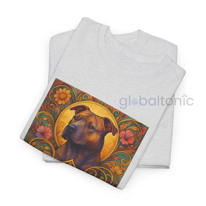 Staffy (Staffordshire) Brindle Bull Terrier Brindle Vintage Graphic T-Shirt – Unisex Cotton Tee for Dog Lovers T-Shirt