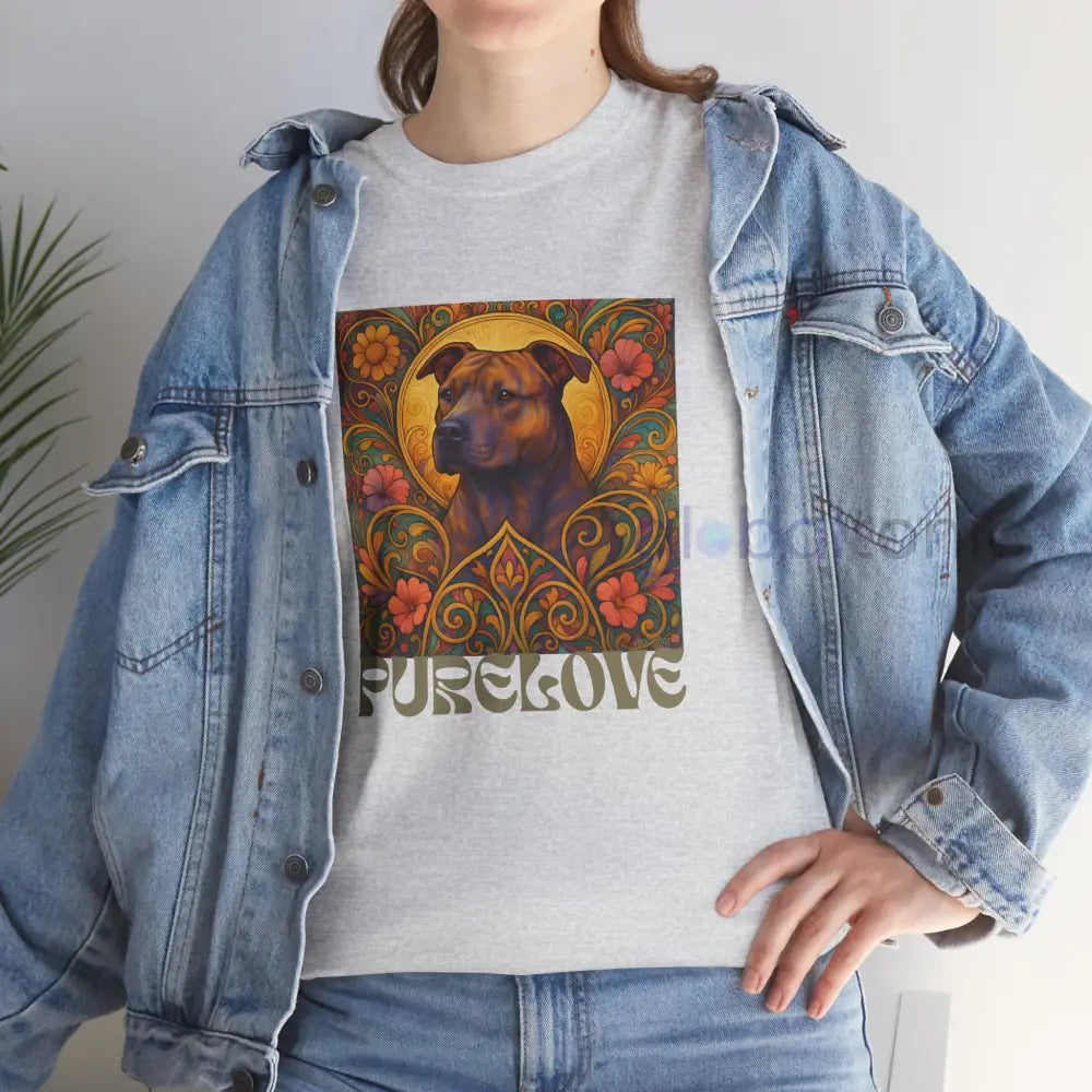 Staffy (Staffordshire) Brindle Bull Terrier Brindle Vintage Graphic T-Shirt – Unisex Cotton Tee for Dog Lovers T-Shirt