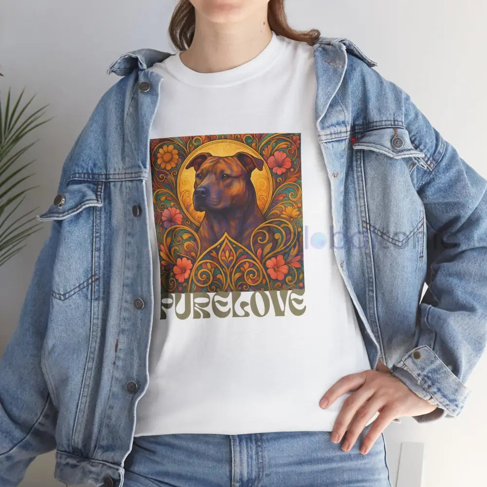 Staffy (Staffordshire) Brindle Bull Terrier Brindle Vintage Graphic T-Shirt – Unisex Cotton Tee for Dog Lovers T-Shirt