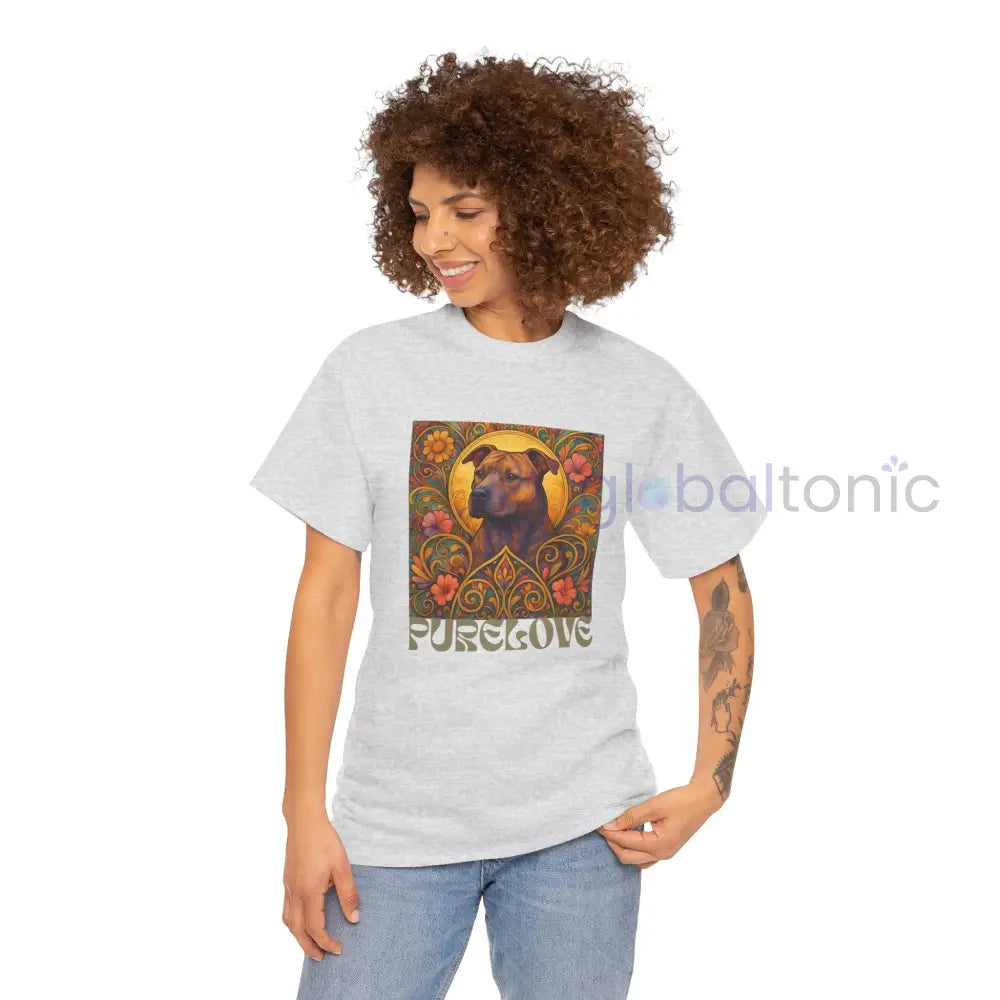 Staffy (Staffordshire) Brindle Bull Terrier Brindle Vintage Graphic T-Shirt – Unisex Cotton Tee for Dog Lovers T-Shirt