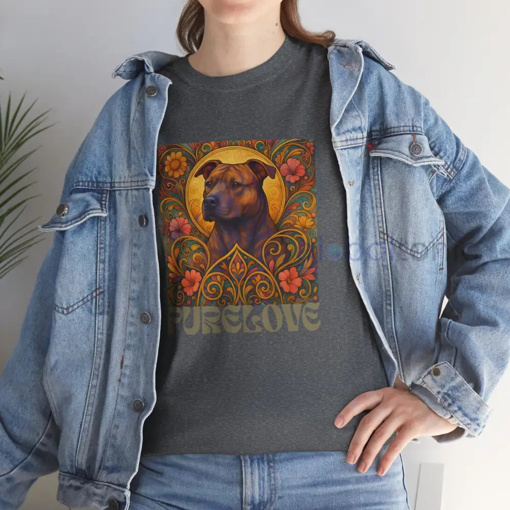 Staffy (Staffordshire) Brindle Bull Terrier Brindle Vintage Graphic T-Shirt – Unisex Cotton Tee for Dog Lovers T-Shirt