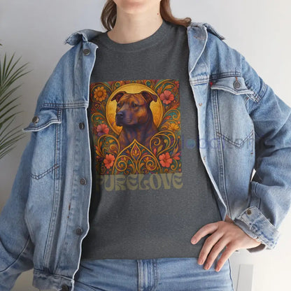 Staffy (Staffordshire) Brindle Bull Terrier Brindle Vintage Graphic T-Shirt – Unisex Cotton Tee for Dog Lovers T-Shirt