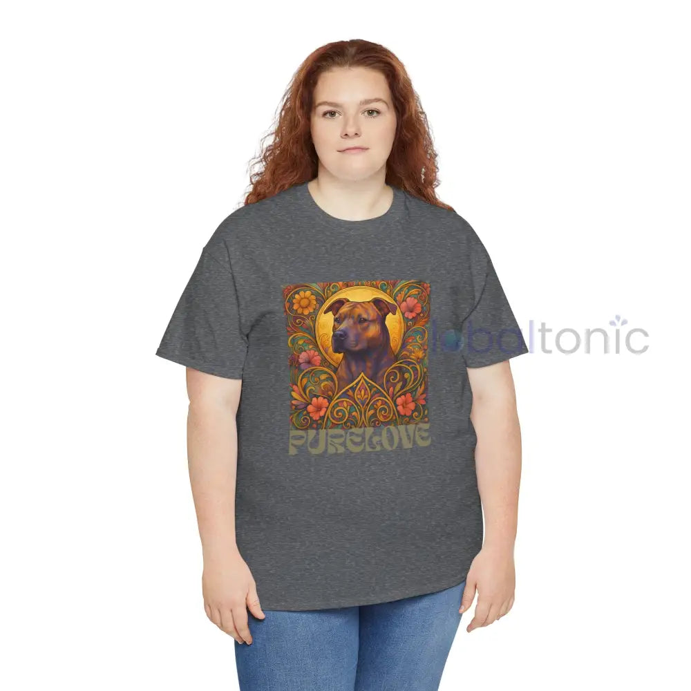 Staffy (Staffordshire) Brindle Bull Terrier Brindle Vintage Graphic T-Shirt – Unisex Cotton Tee for Dog Lovers T-Shirt